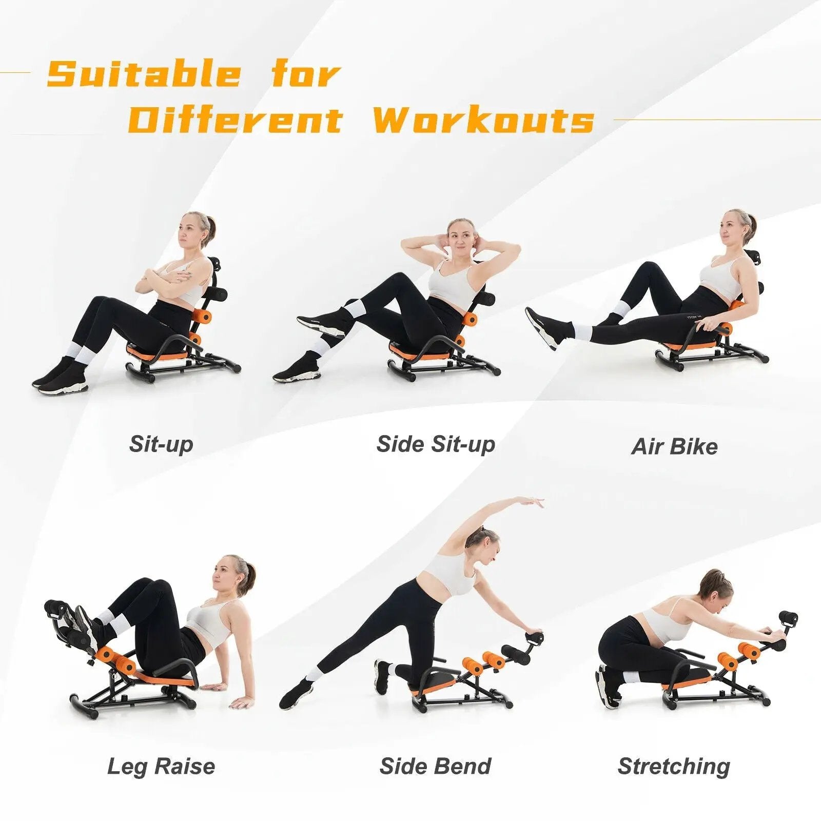 Core Fitness Abdominal Trainer Crunch Exercise Bench Machine by DirectDeals
