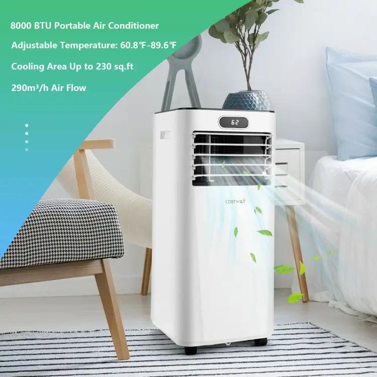 8000BTU 3-in-1 Portable Air Conditioner with Remote Control by DirectDeals
