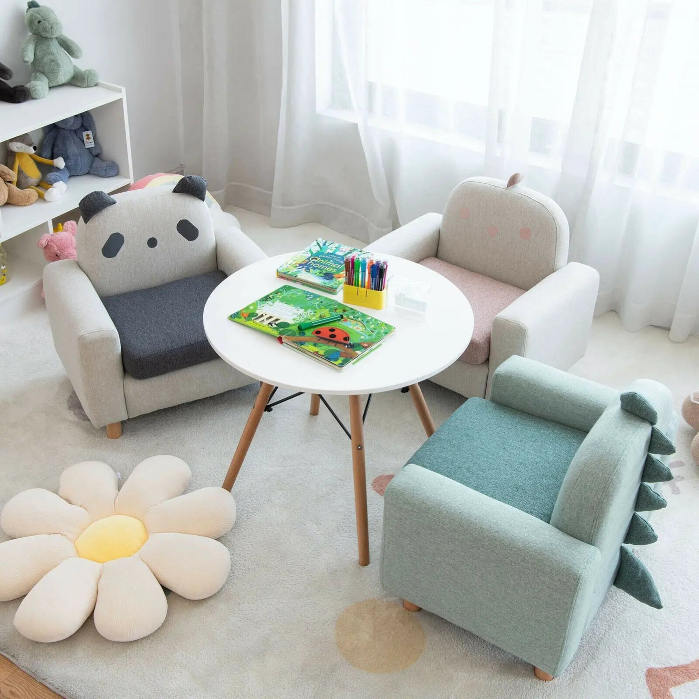 Kids Sofa with Armrest and Thick Cushion by DirectDeals