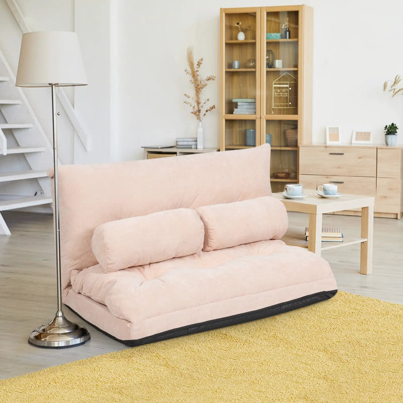 6-Position Adjustable Sleeper Lounge Couch with 2 Pillows by DirectDeals