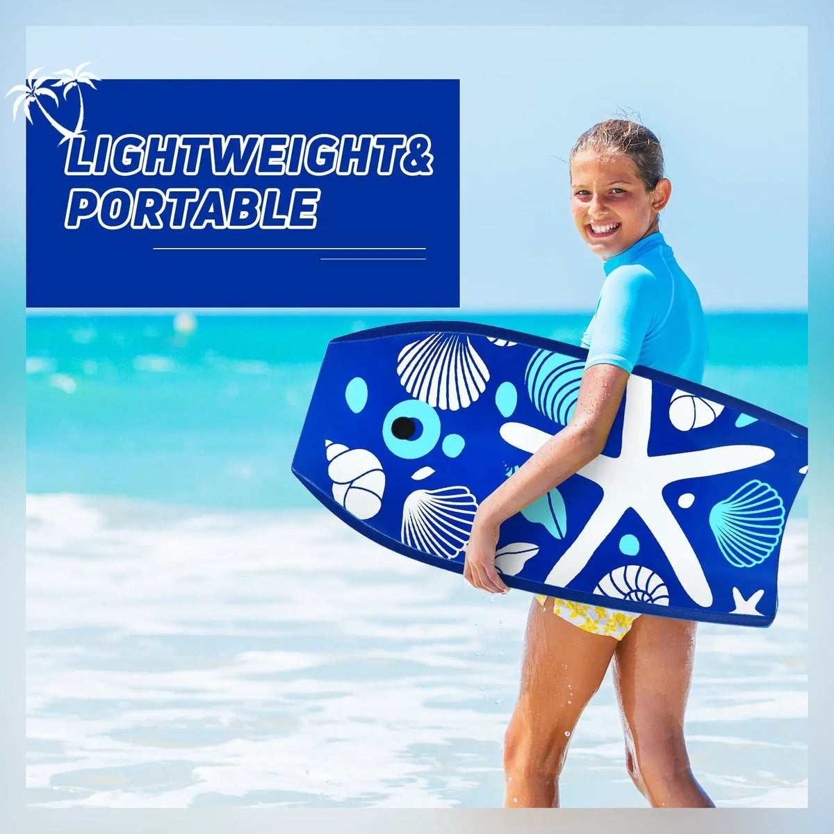 41 Inch Lightweight Super Portable Surfing Bodyboard by DirectDeals