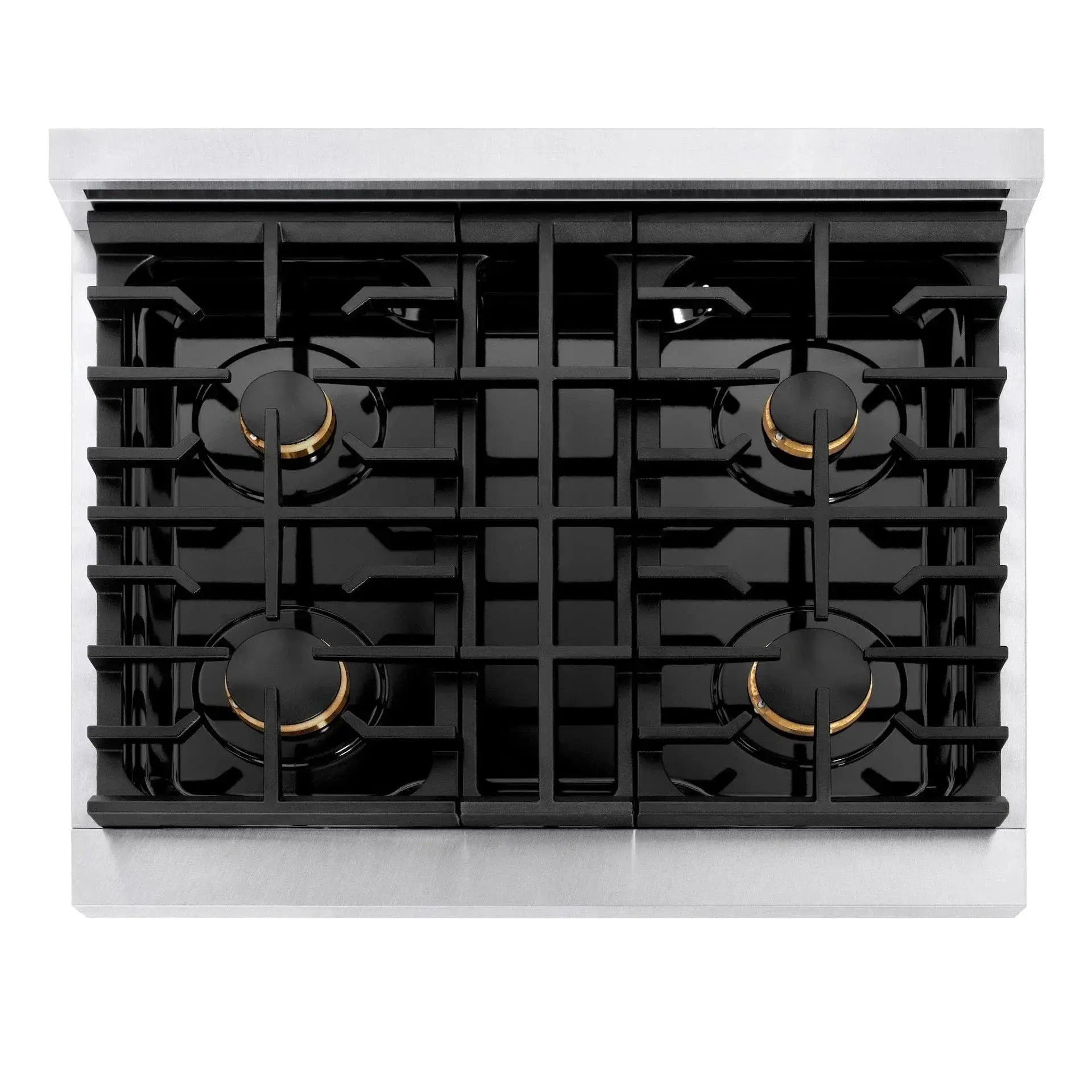 ZLINE 30"Paramount Dual Fuel Range DuraSnow® Matte Black SDRSZ-30-MB by Farmhouse Kitchen and Bath