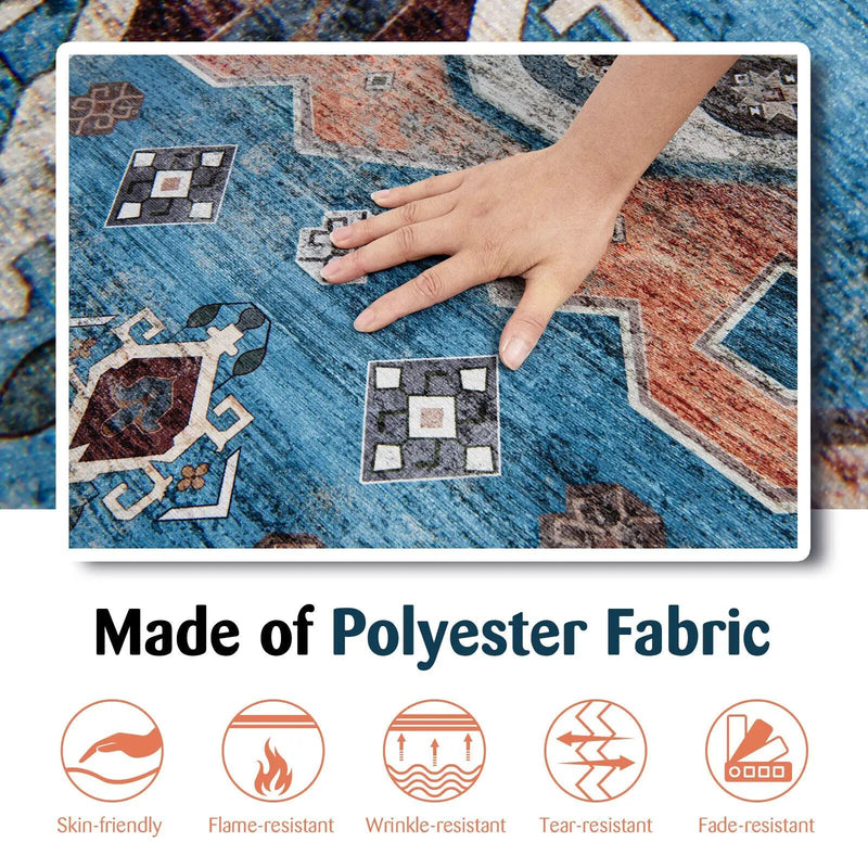 5 x 7 Inch Non-Shedding Distressed Vintage Indoor Area Rug by DirectDeals