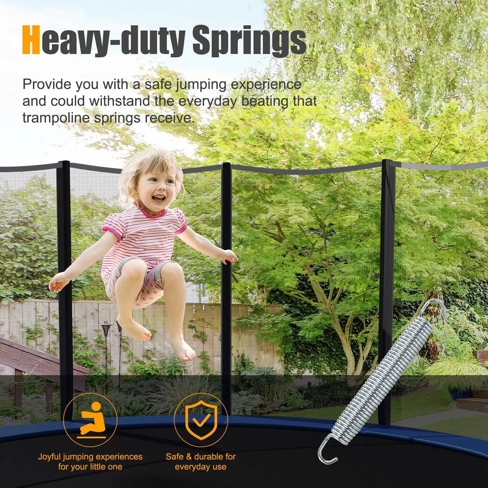 5.5 Inch Rustproof Galvanized Steel Replacement Trampoline Elasticity Springs by DirectDeals