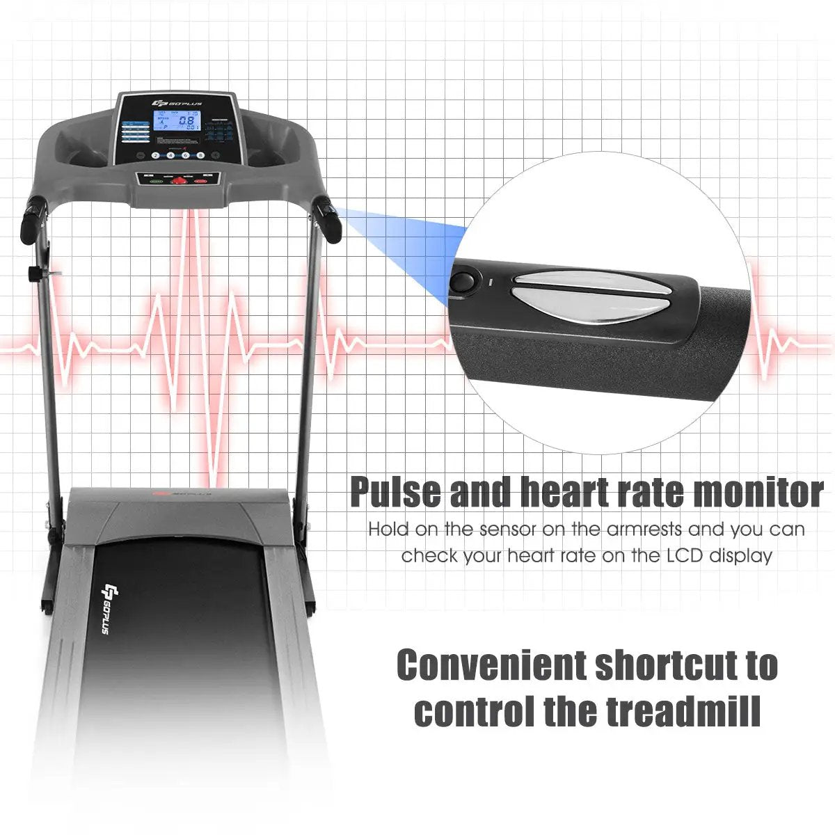 Electric Motorized Folding Treadmill Home Fitness Running Machine by DirectDeals