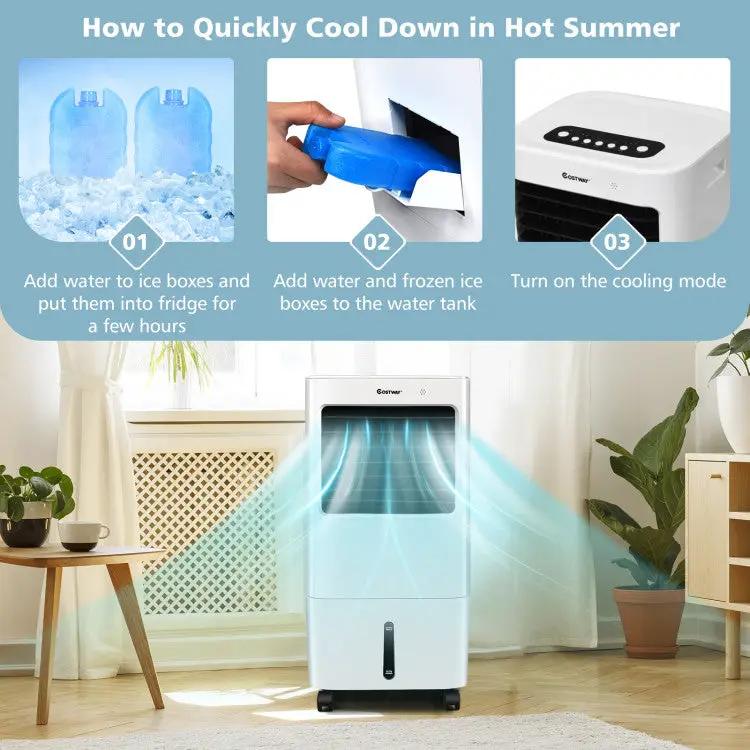 3-in-1 Air Cooler – Fan & Humidifier with Remote by DirectDeals