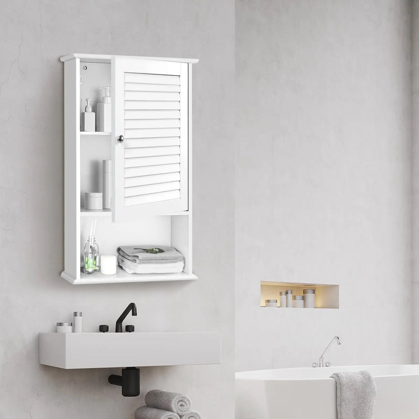 27.5 Inch H Wall Hanging Bathroom Storage Cabinet by DirectDeals