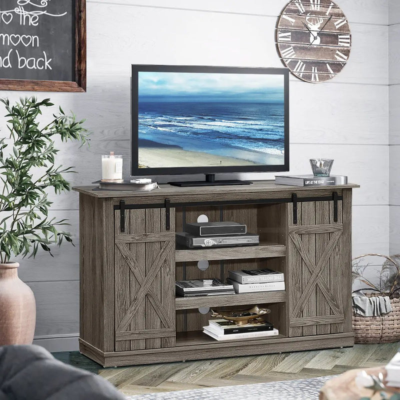 Sliding Barn TV Stand Console Table by DirectDeals