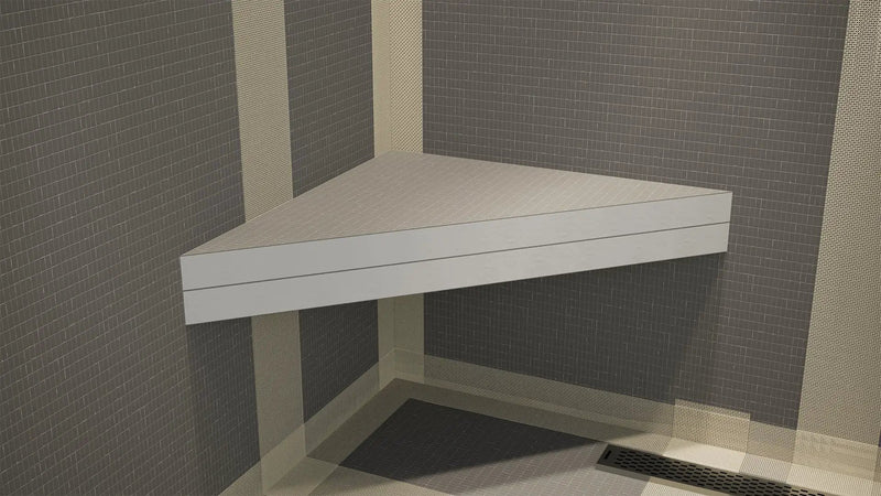 The Original Floating Corner Shower Bench Kit™ by The Original Granite Bracket