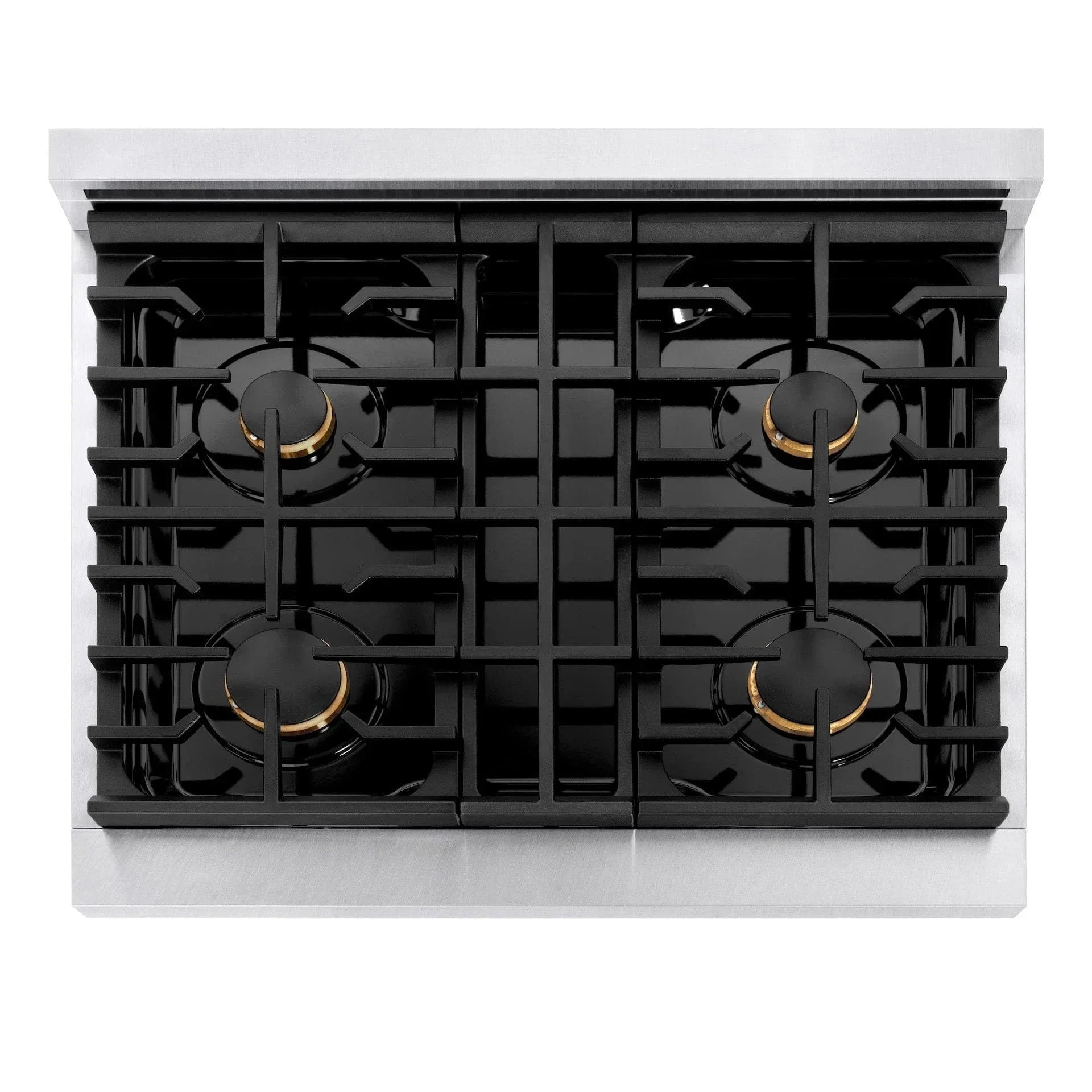 ZLINE 30"Paramount Dual Fuel Range DuraSnow® Gold SDRSZ-30-G by Farmhouse Kitchen and Bath