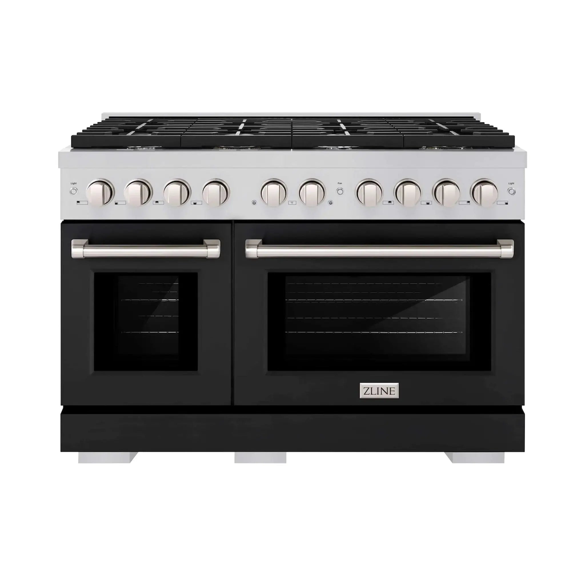 ZLINE 48"Paramount Dual Fuel Range Stainless Steel, Black Matte, SDR-BLM-48 by Farmhouse Kitchen and Bath
