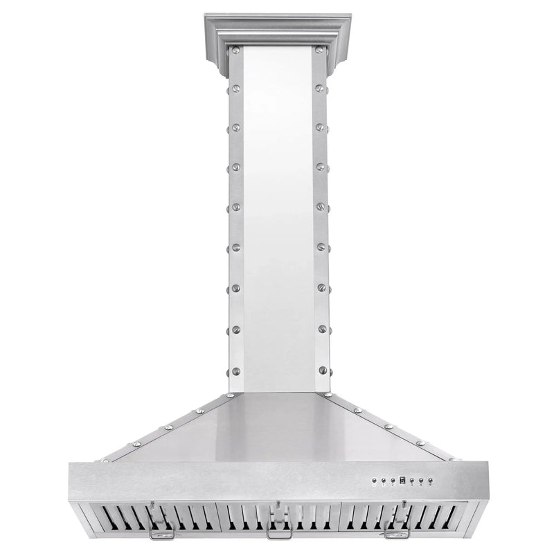 ZLINE 36" Designer Series Stainless Island Range Hood, KB2i-4SSXS-36 by Farmhouse Kitchen and Bath