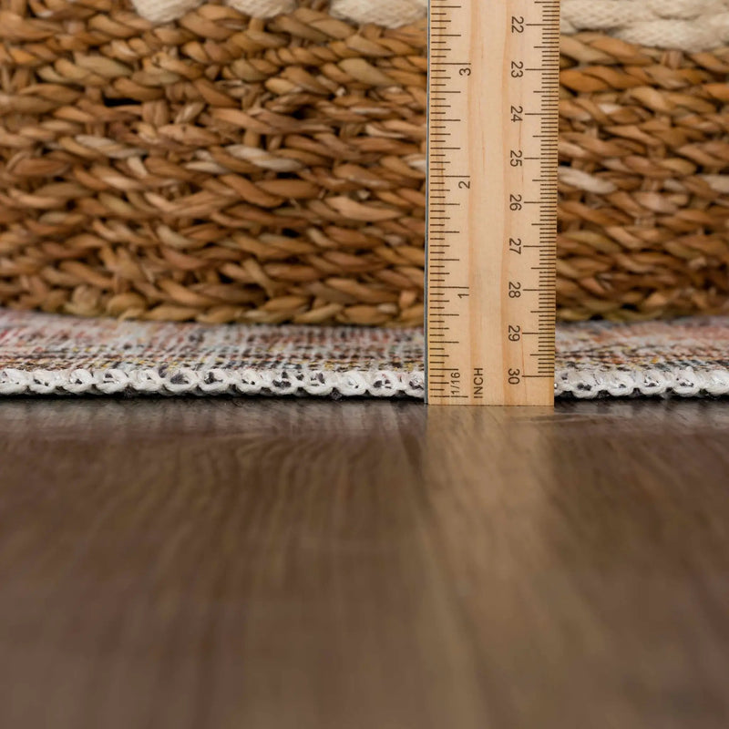 Urpi Rose & Brown Washable Area Rug by Hauteloom