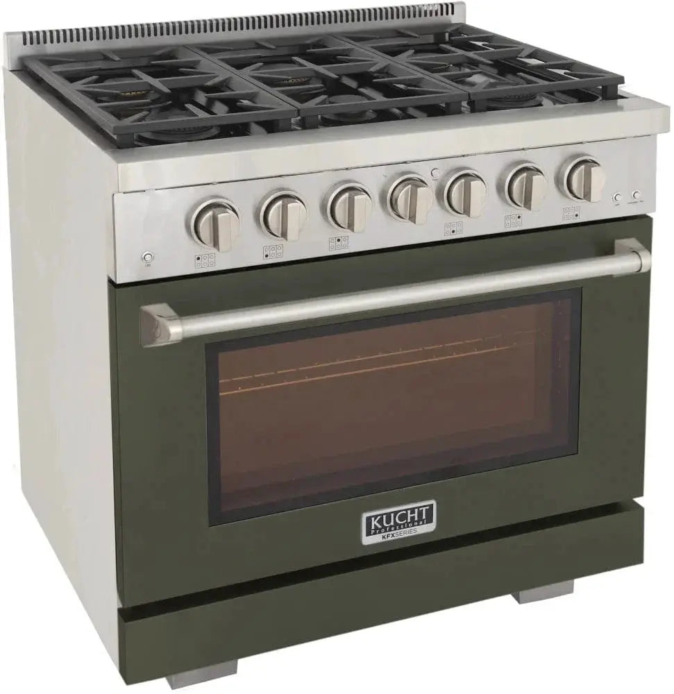 Kucht 36" Freestanding Professional Gas Range KFX3600X-G by Farmhouse Kitchen and Bath