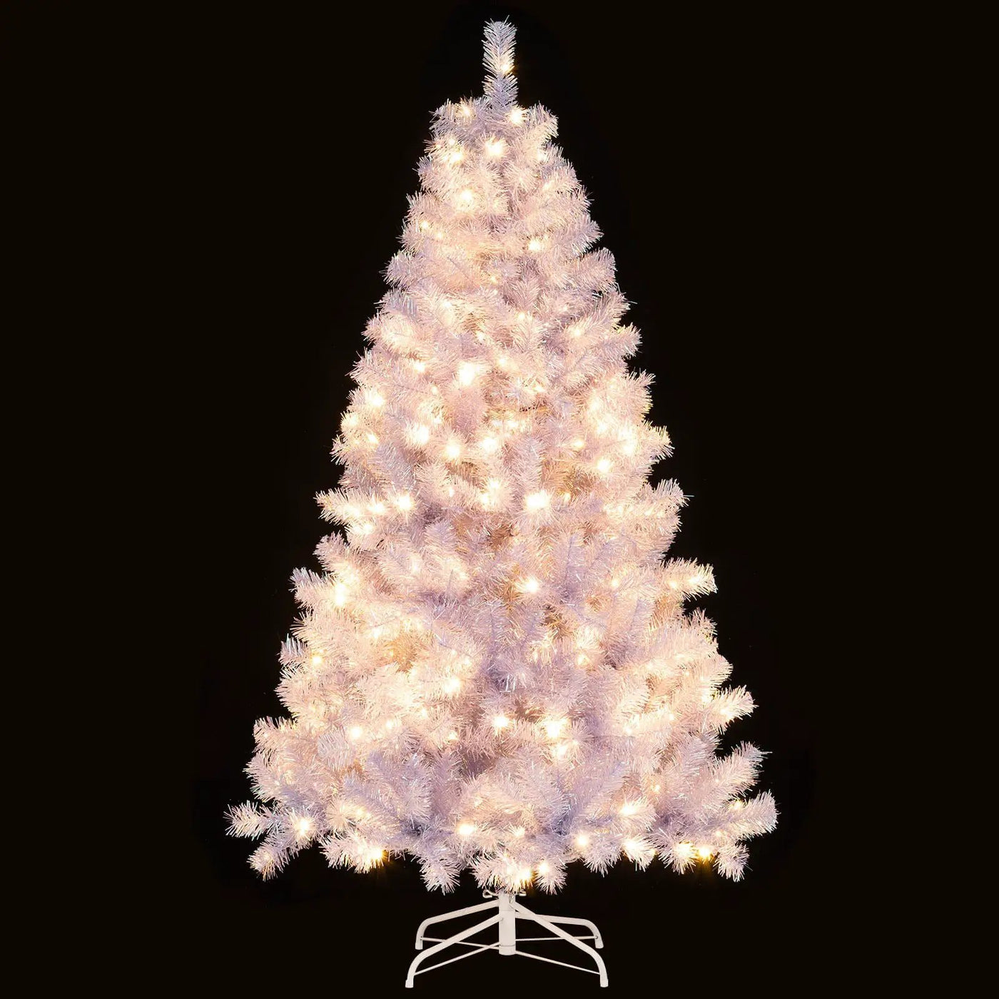 6/7.5 FT Pre-Lit Tinsel Christmas Tree Artificial Xmas Tree by DirectDeals