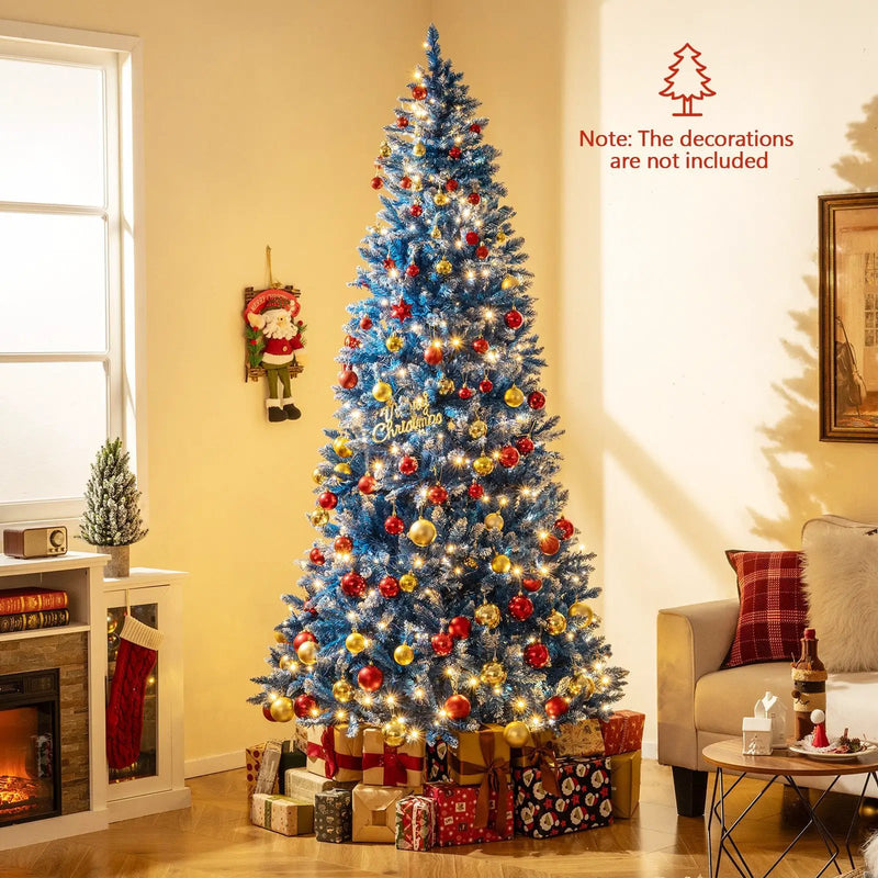 6/7/8/9 FT Artificial Christmas Tree with 767 Snowy Branch Tips by DirectDeals