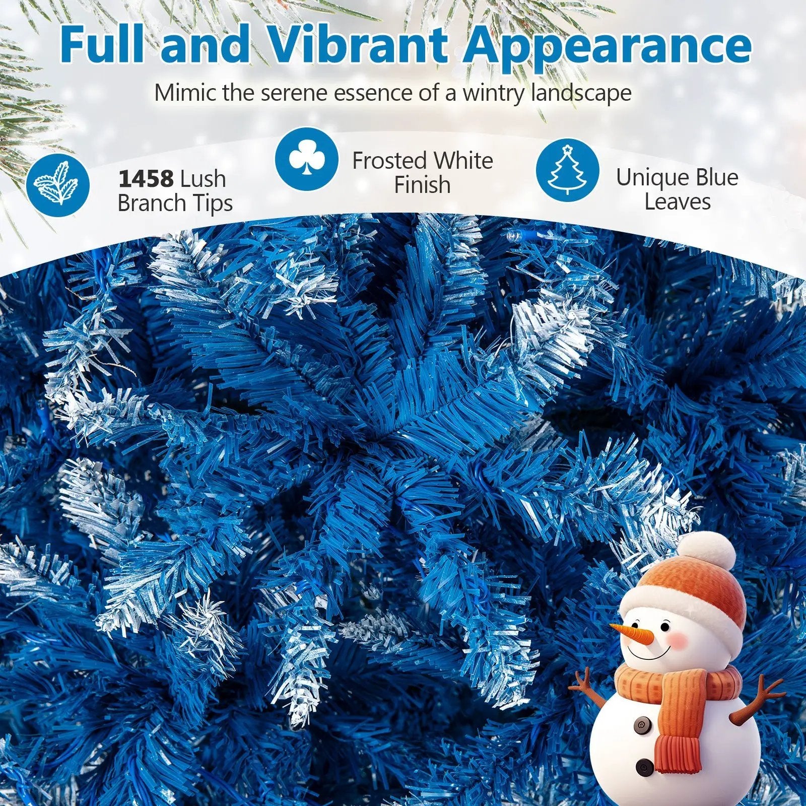 6/7/8/9 FT Artificial Christmas Tree with 767 Snowy Branch Tips by DirectDeals