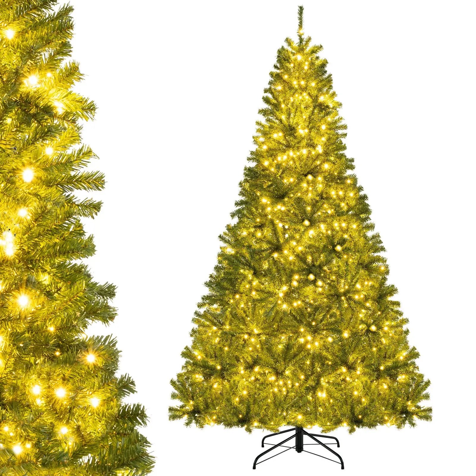 6/7/8 FT Pre-Lit Artificial Christmas Tree with Remote Control and LED Lights by DirectDeals
