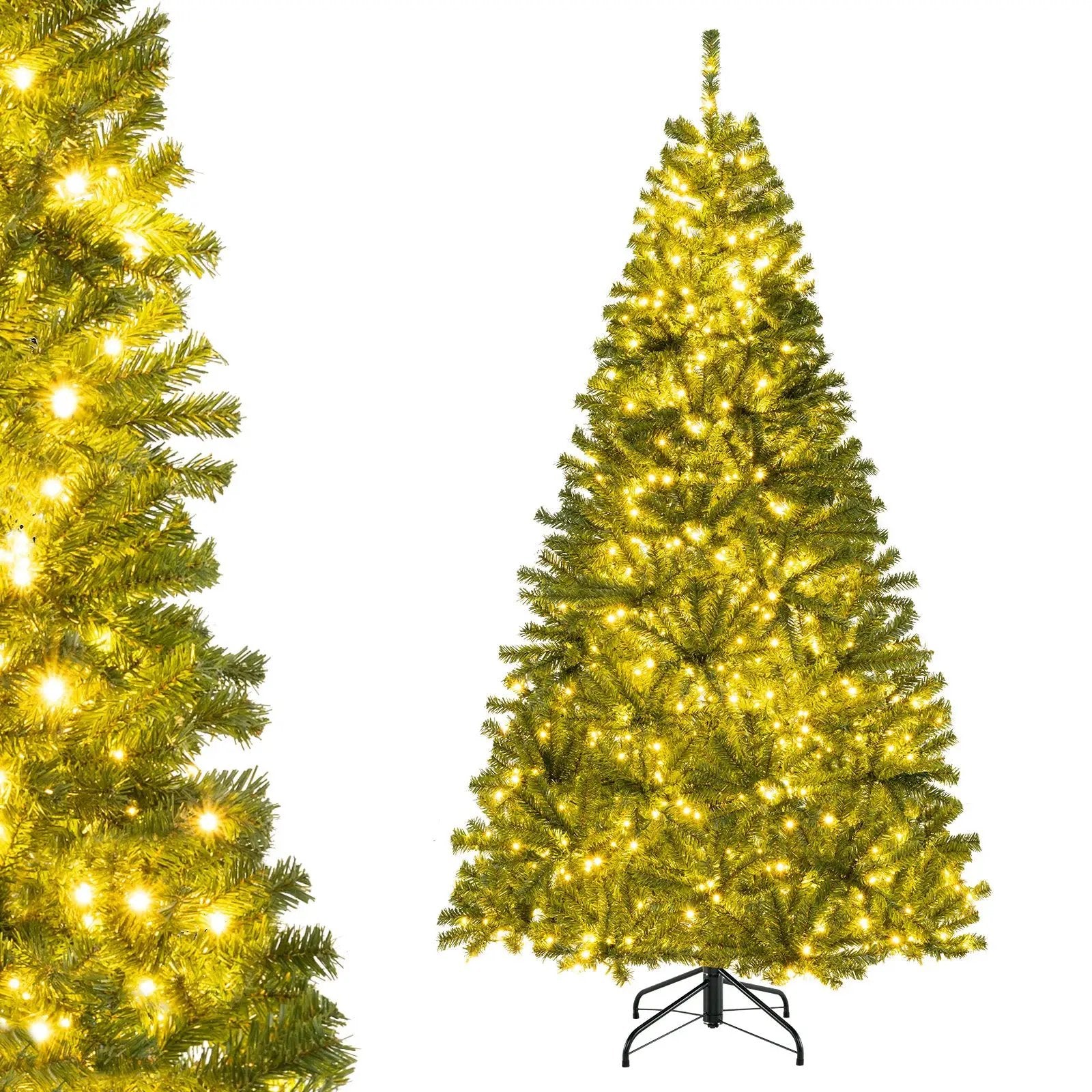6/7/8 FT Pre-Lit Artificial Christmas Tree with Remote Control and LED Lights by DirectDeals