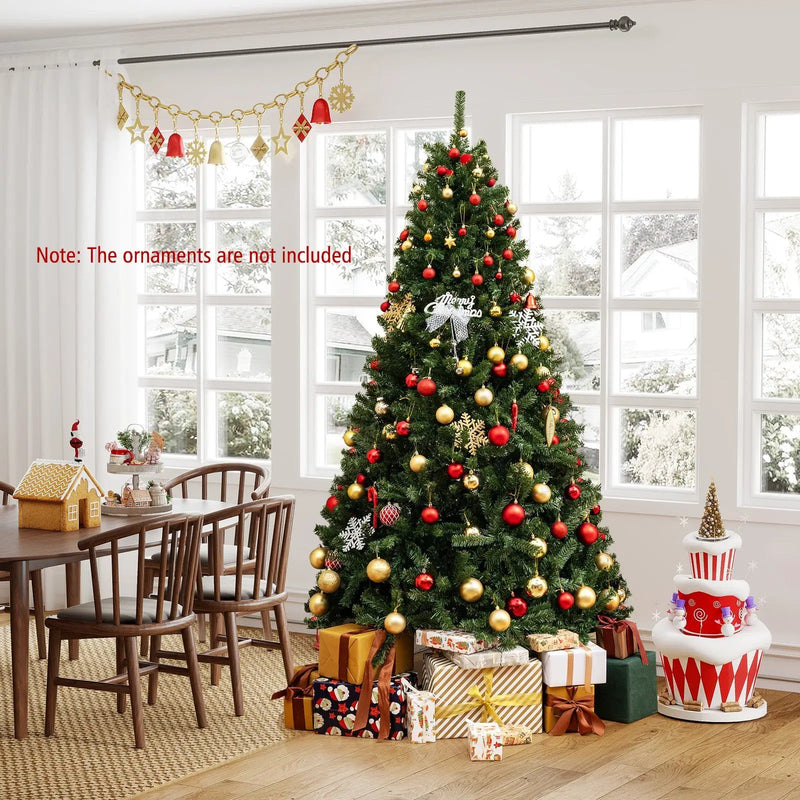 6/7/8 FT Pre-Lit Artificial Christmas Tree with Remote Control and LED Lights by DirectDeals