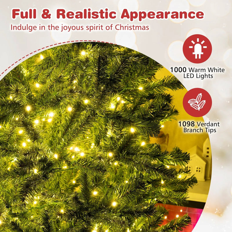 6/7/8 FT Pre-Lit Artificial Christmas Tree with Remote Control and LED Lights by DirectDeals