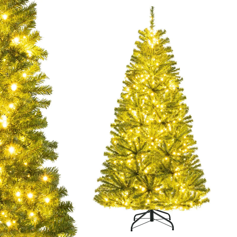 6/7/8 FT Pre-Lit Artificial Christmas Tree with Remote Control and LED Lights by DirectDeals