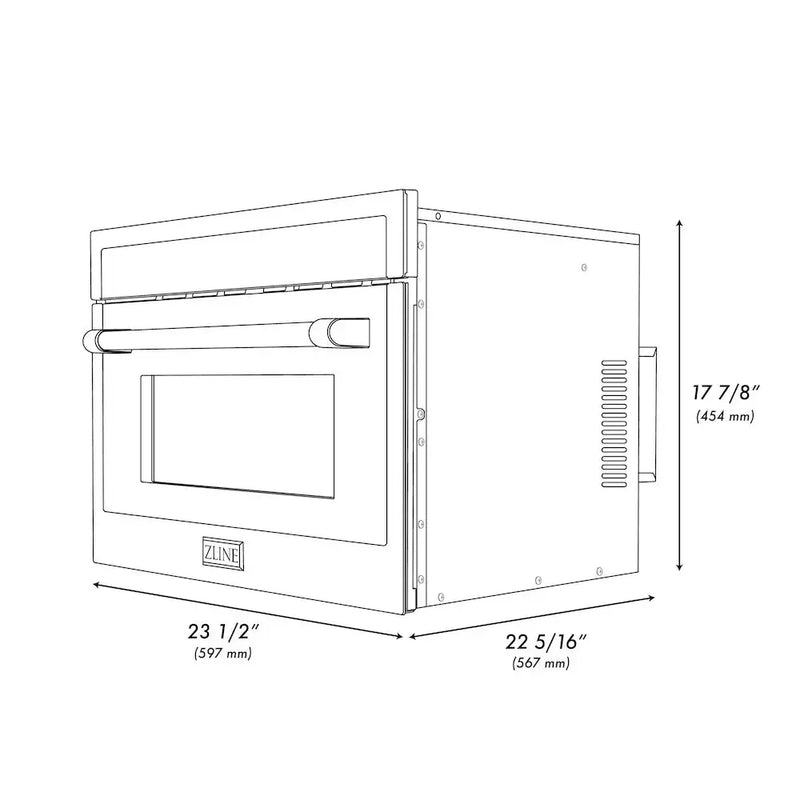 ZLINE 30" Oven ASW30 & Microwave MWO24 Bundle, 2KP-MW24-AWS30 by Farmhouse Kitchen and Bath