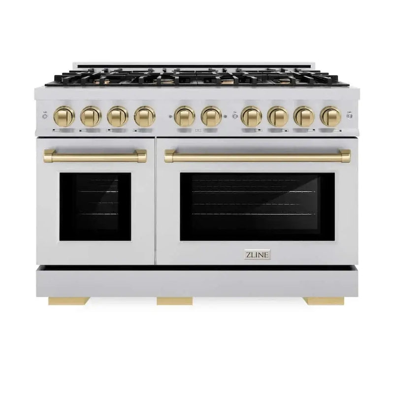 ZLINE 48" Select Gas Range Convection Gas Oven Stainless Steel Champagne Bronze HGRZ-48-CB by Farmhouse Kitchen and Bath