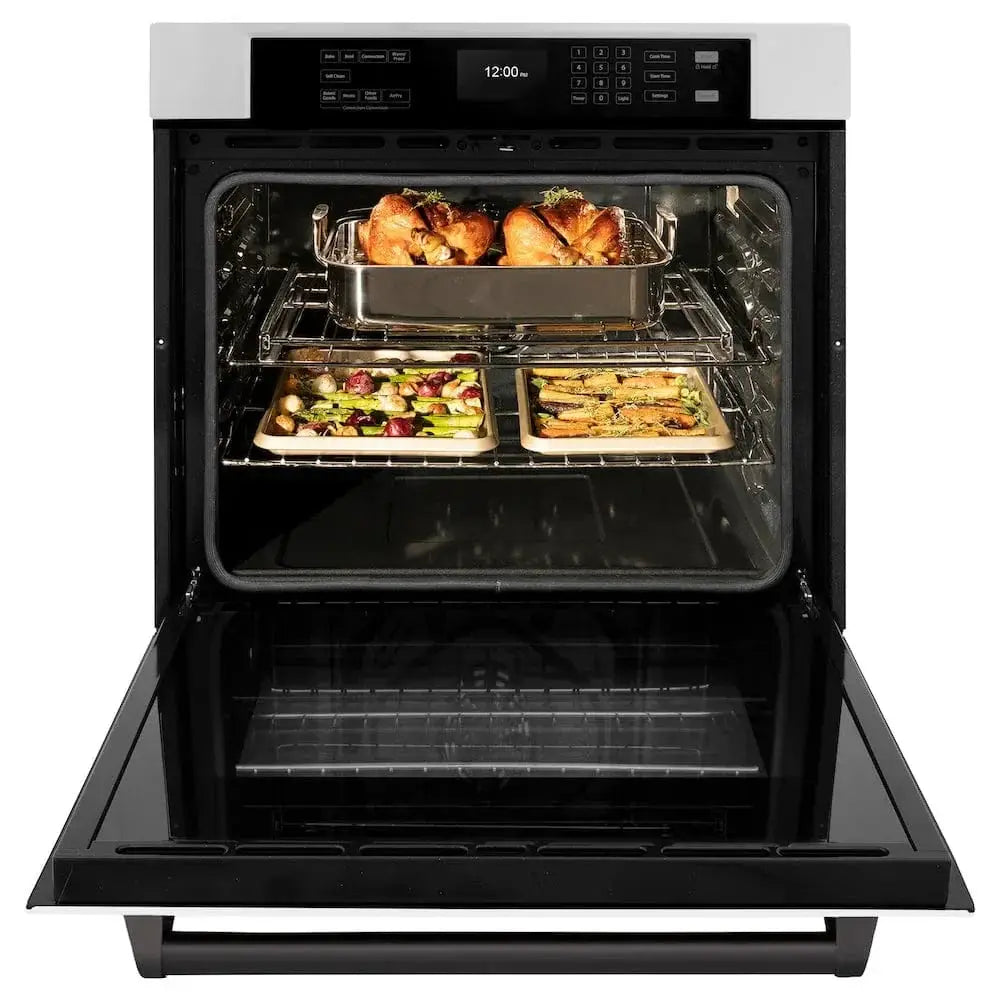 ZLINE 30" Autograph Edition Professional True Convection Single Wall Oven, Air Fry, Self Clean, White Matte, Matte Back WASZ-WM-30-MB by Farmhouse Kitchen and Bath