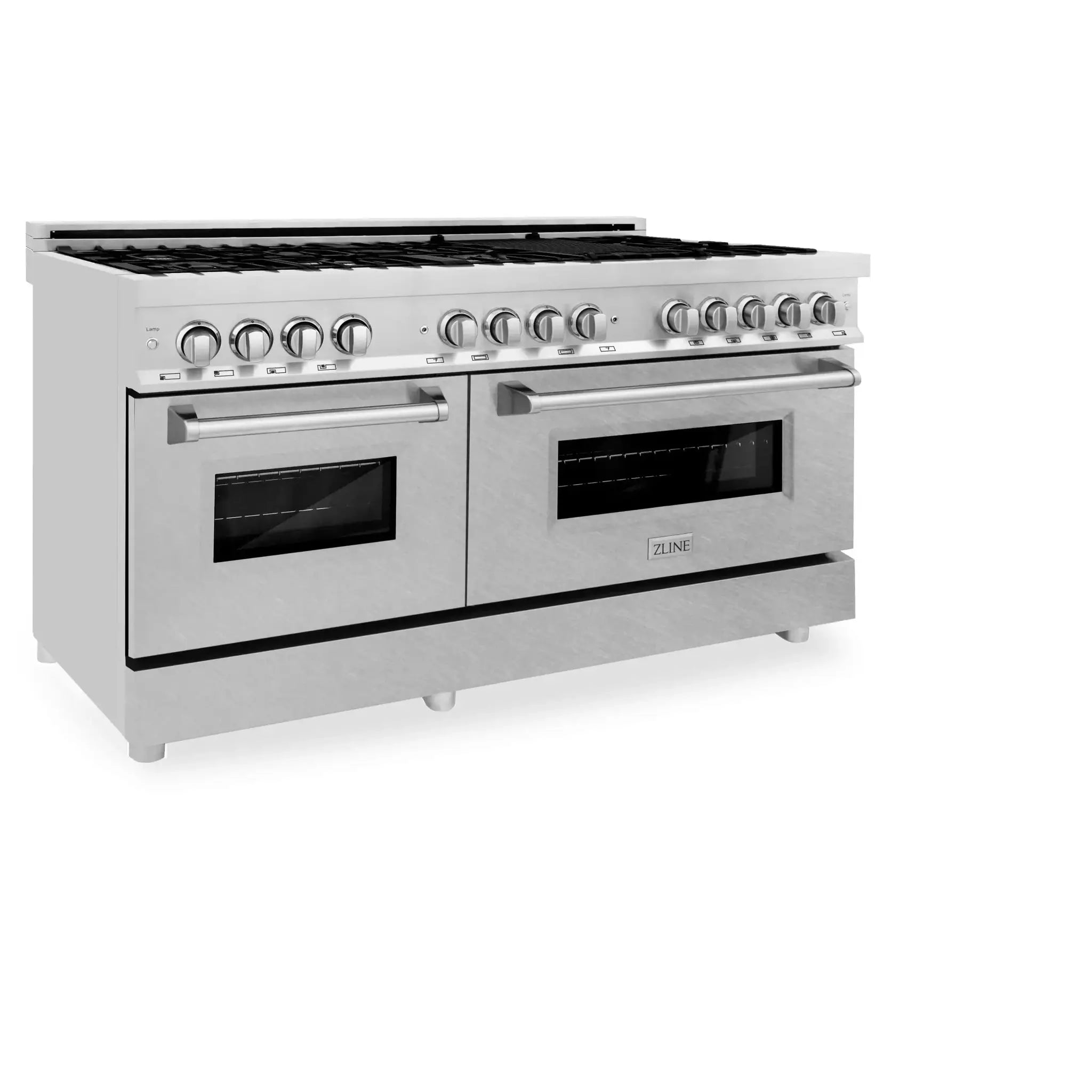 ZLINE 60" Professional Dual Fuel Range with Snow Finish Door, RA-SN-60 by Farmhouse Kitchen and Bath