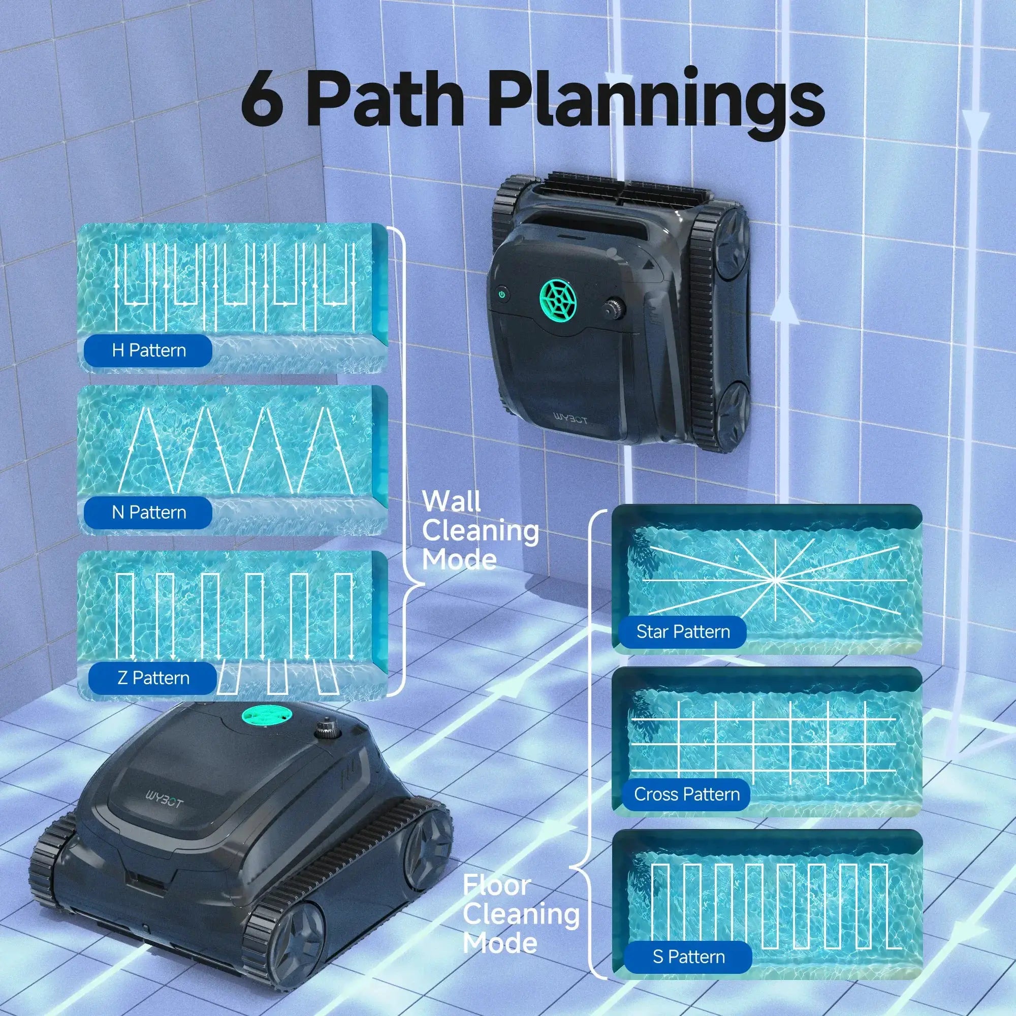 WYBOT S2 High-end Cordless Robotic Pool Cleaner by WYBOT