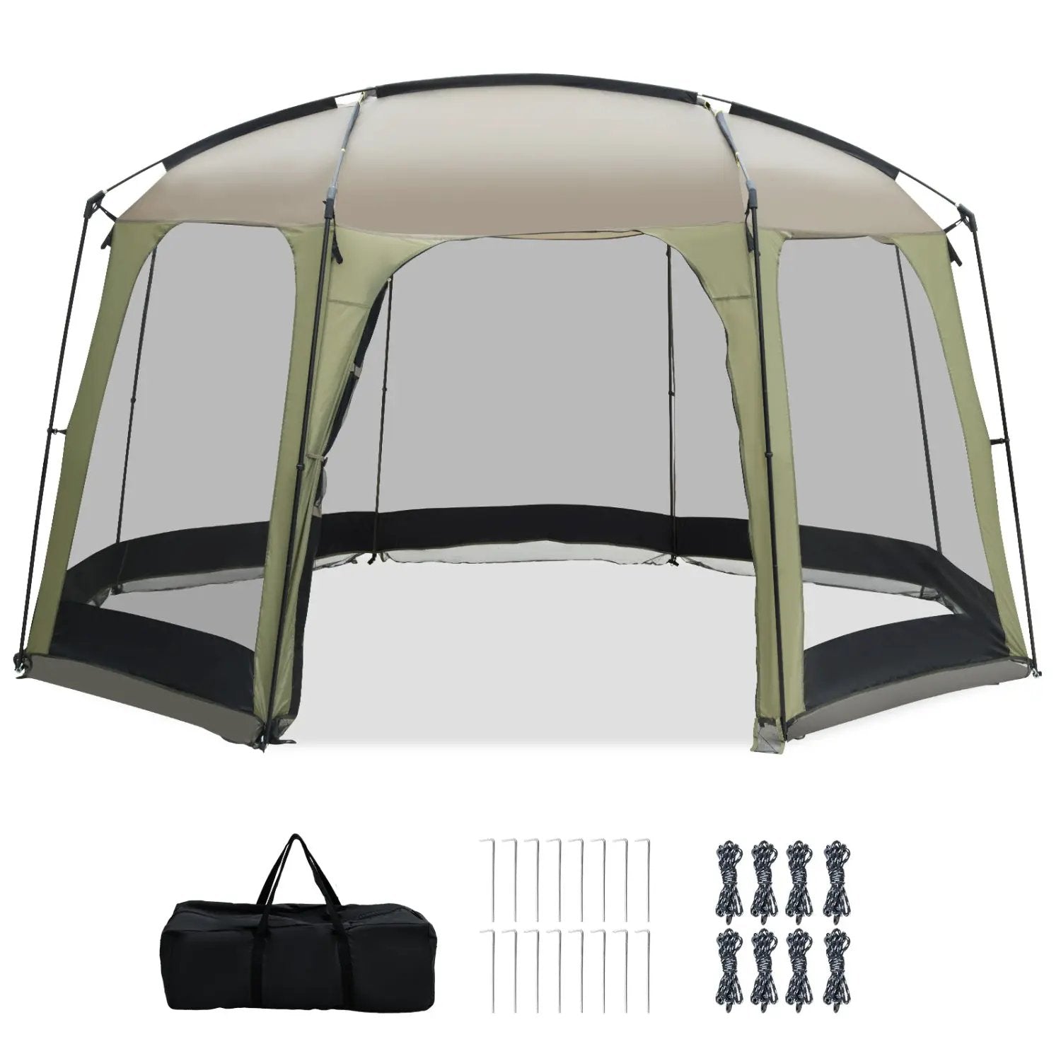 6-8 Person Netted Canopy Tent with Zippered Door by DirectDeals