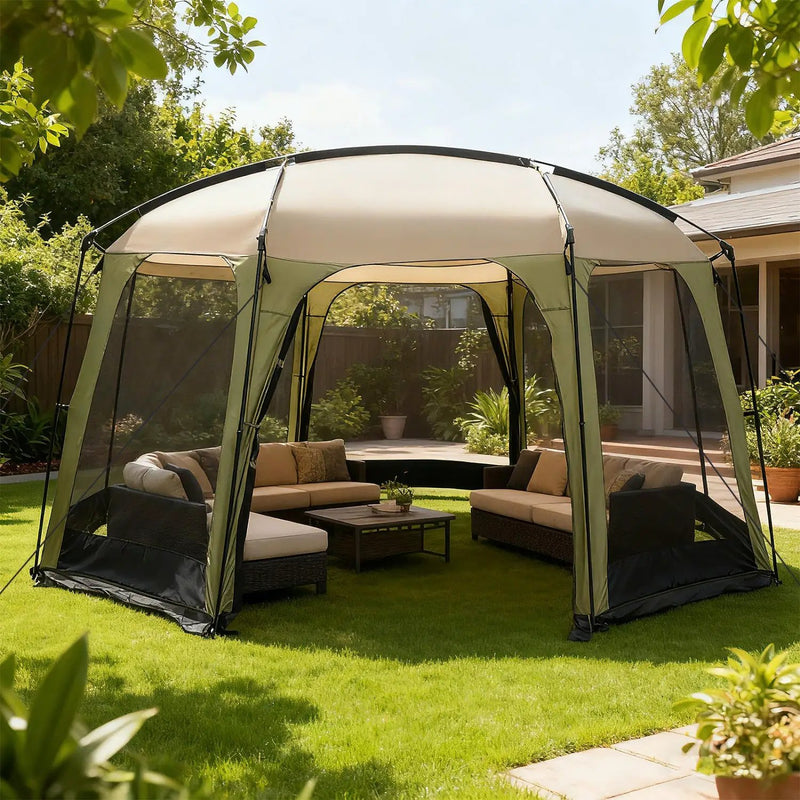 6-8 Person Netted Canopy Tent with Zippered Door by DirectDeals