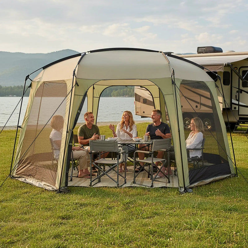6-8 Person Netted Canopy Tent with Zippered Door by DirectDeals
