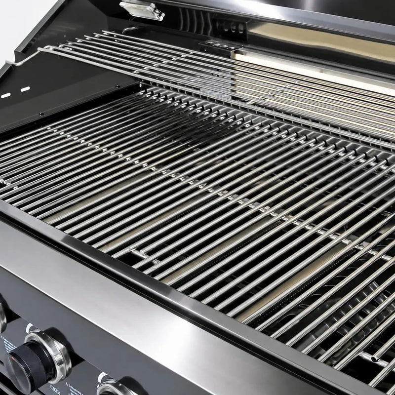 63" 6-Burner Black Outdoor Kitchen Island Grill + Fridge by Chery Industrial