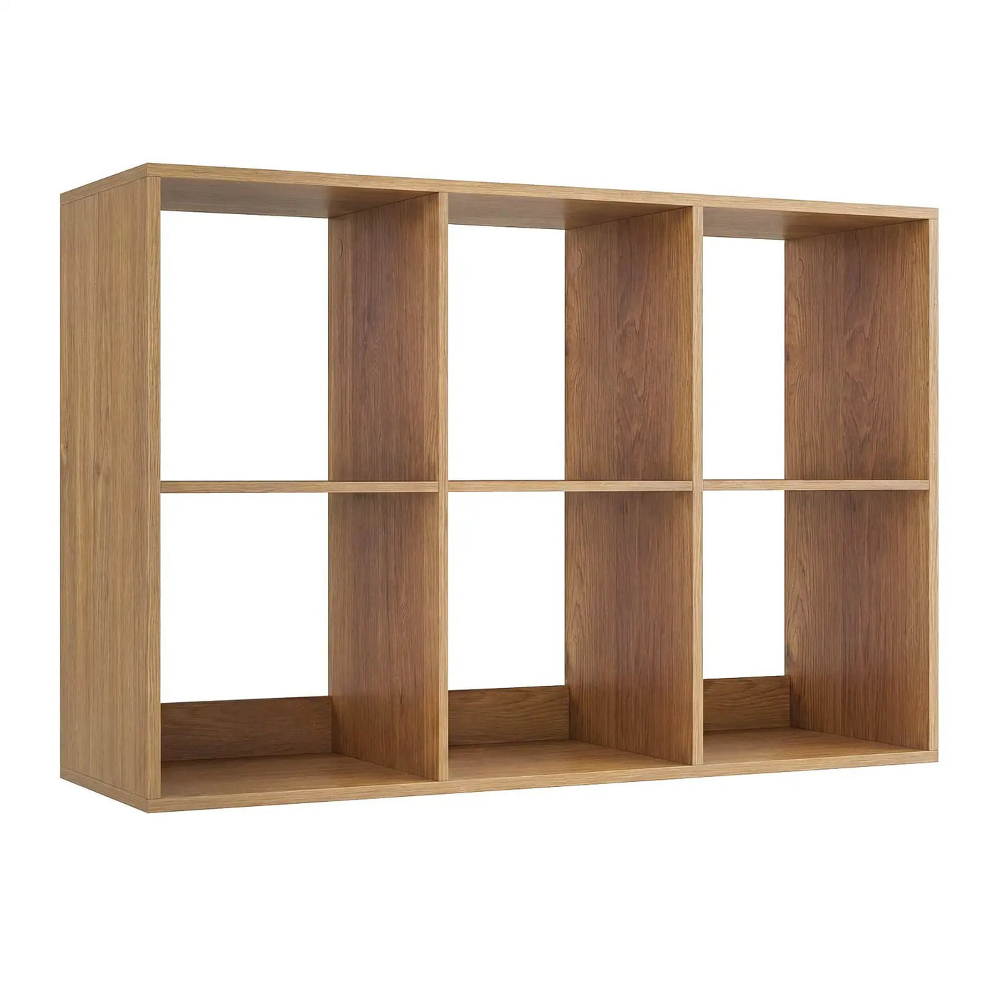 6 Cube Bookshelf with Back Guardrail for Living Room Bedroom by DirectDeals