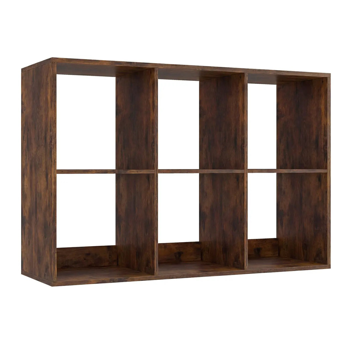 6 Cube Bookshelf with Back Guardrail for Living Room Bedroom by DirectDeals