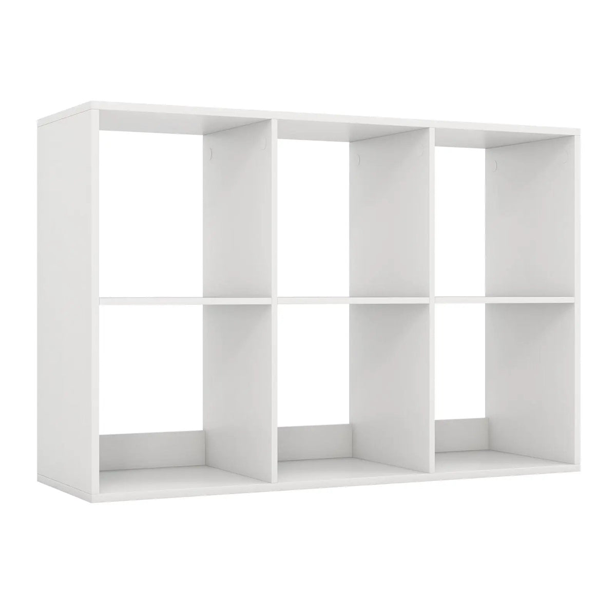 6 Cube Bookshelf with Back Guardrail for Living Room Bedroom by DirectDeals