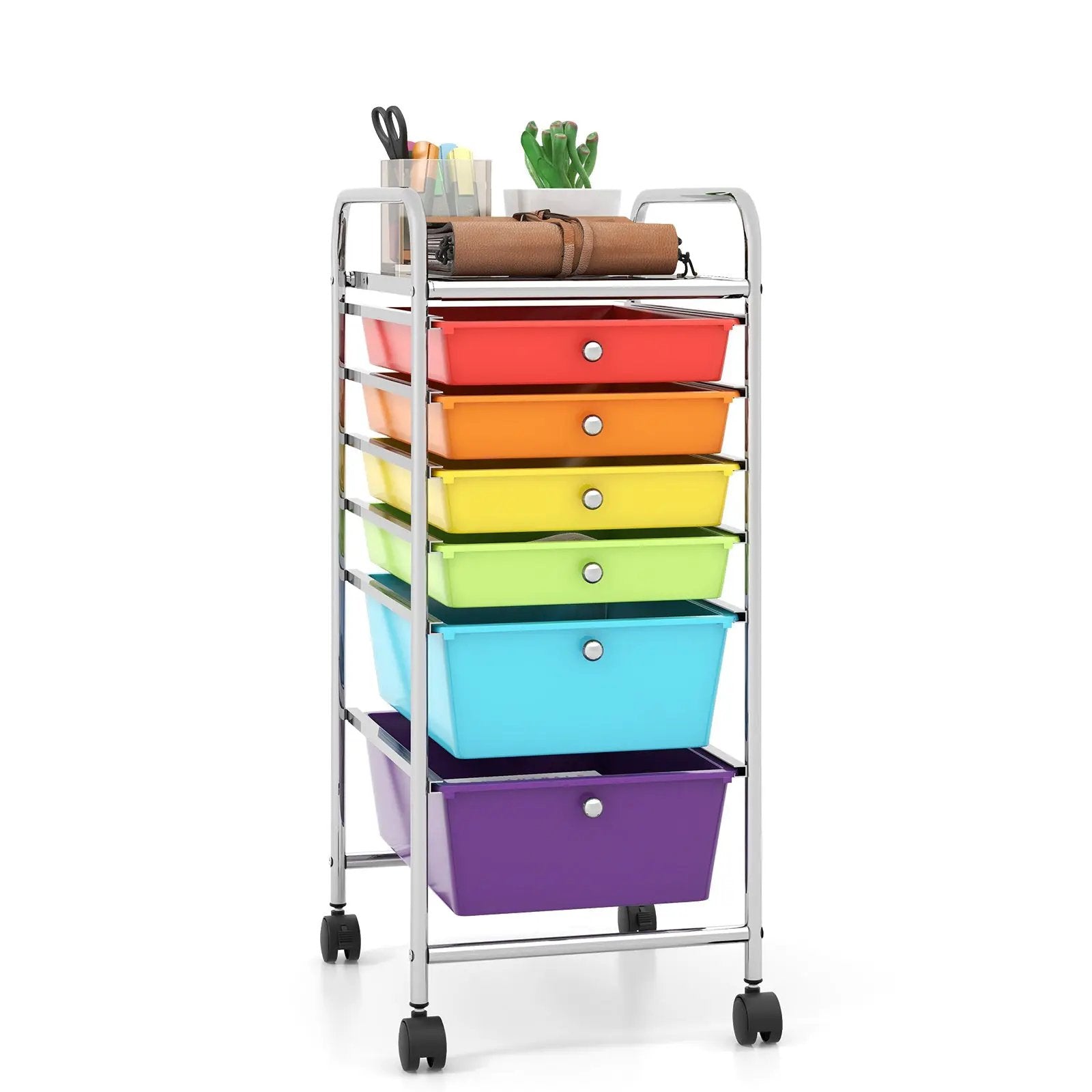 6 Drawers Rolling Storage Cart Organizer by DirectDeals