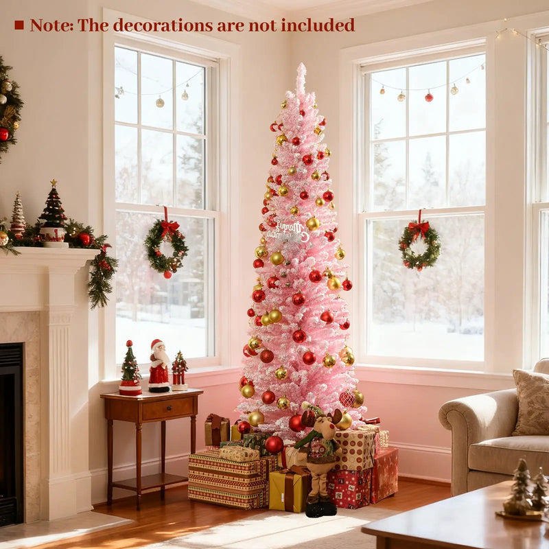 6 FT Artificial Christmas Tree with 460 Branch Tips and Folding Metal Stand by DirectDeals