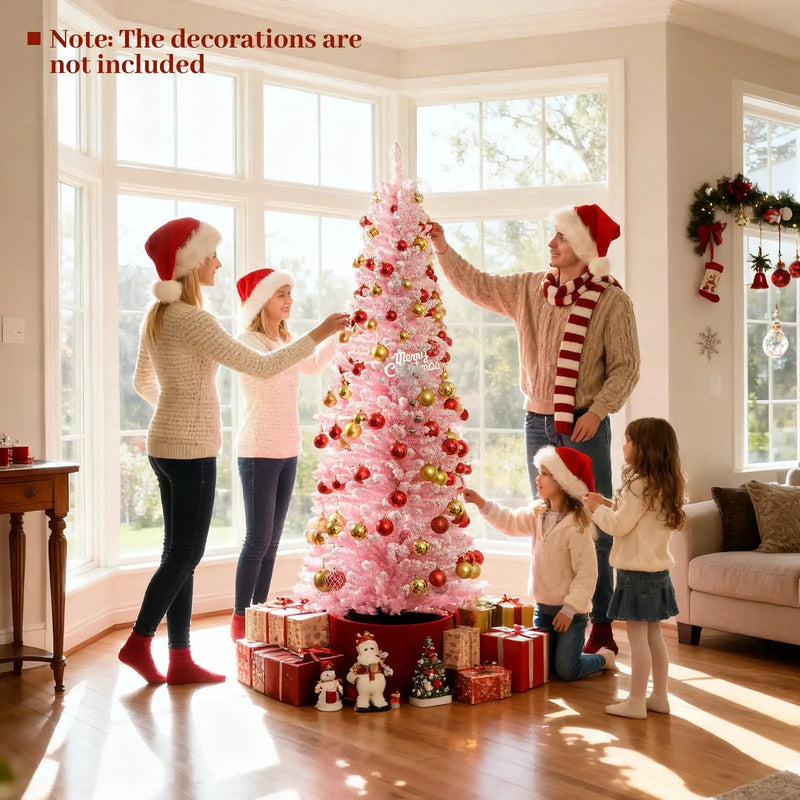 6 FT Artificial Christmas Tree with 460 Branch Tips and Folding Metal Stand by DirectDeals