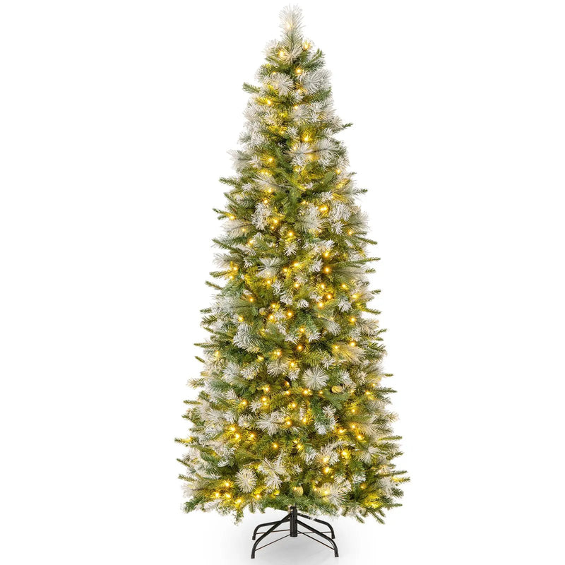 6/7.5/9 FT Artificial Christmas Tree with Warm-White LED Lights by DirectDeals