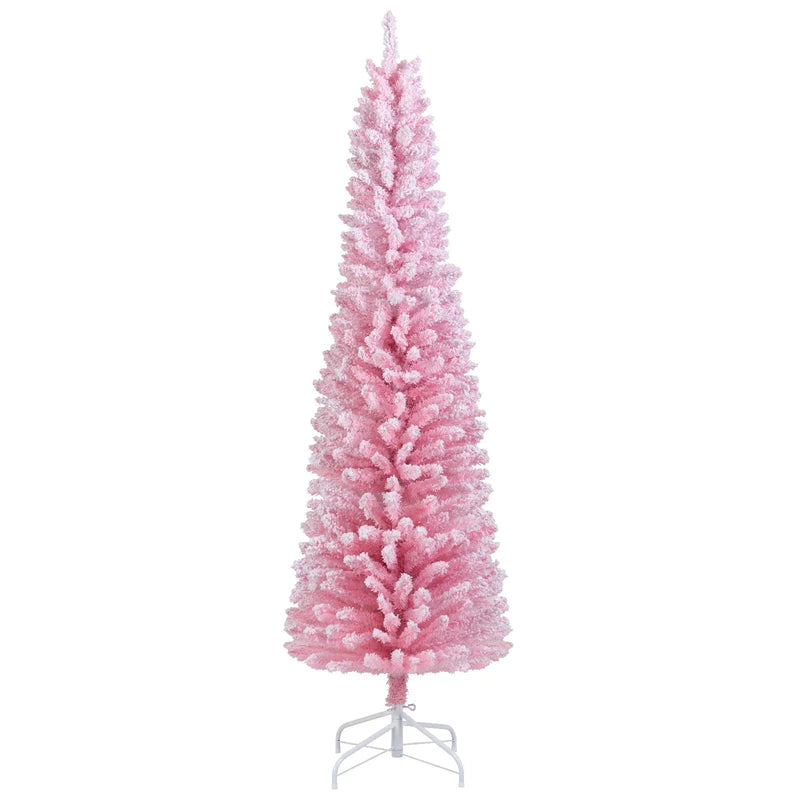 6 FT Artificial Pink Christmas Tree with 460 Branch Tips for Holiday by DirectDeals