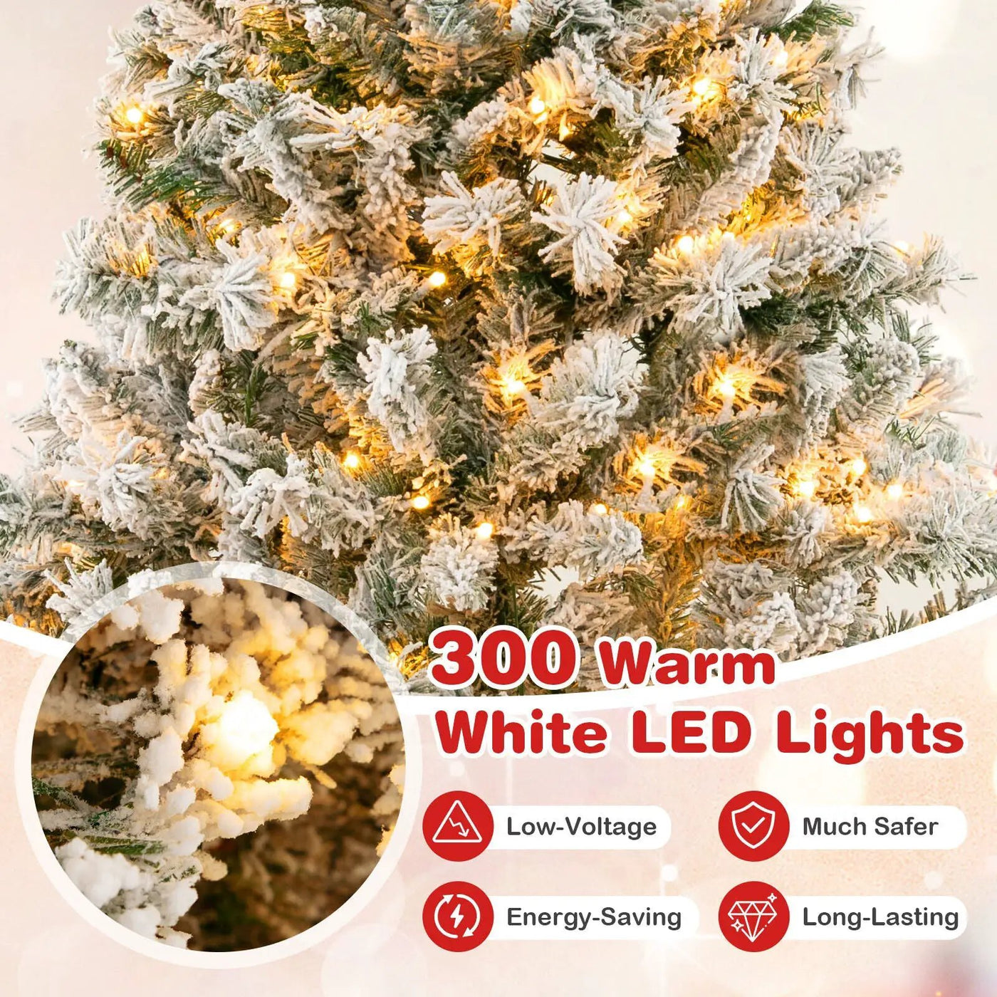 6/7/8 Feet Artificial Xmas Tree 3-Minute Quick Shape by DirectDeals