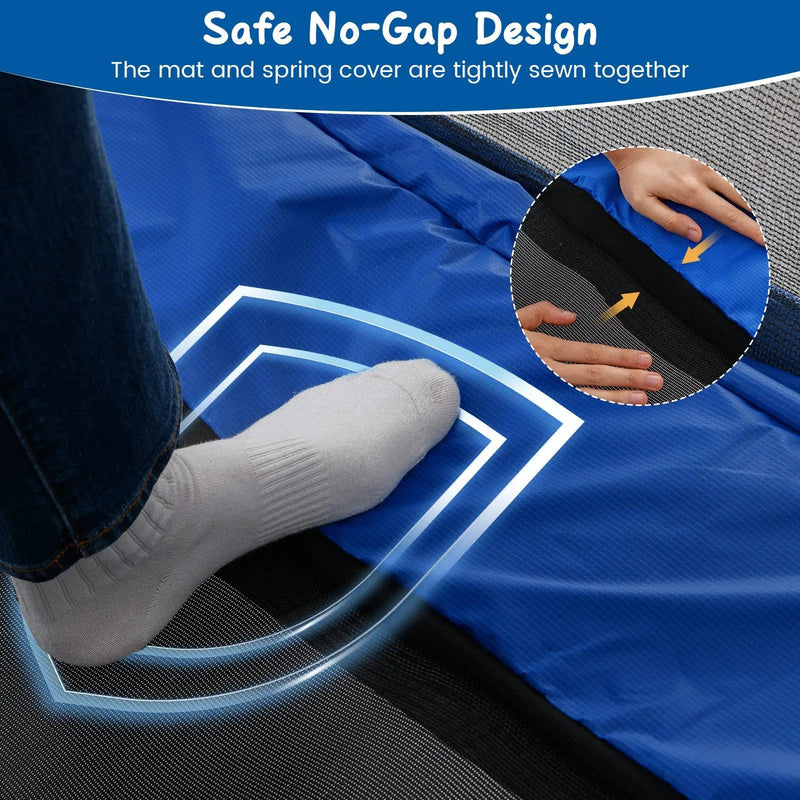6 FT Kids Trampoline with Swing and Horizontal Bar Small Rectangle Trampoline by DirectDeals