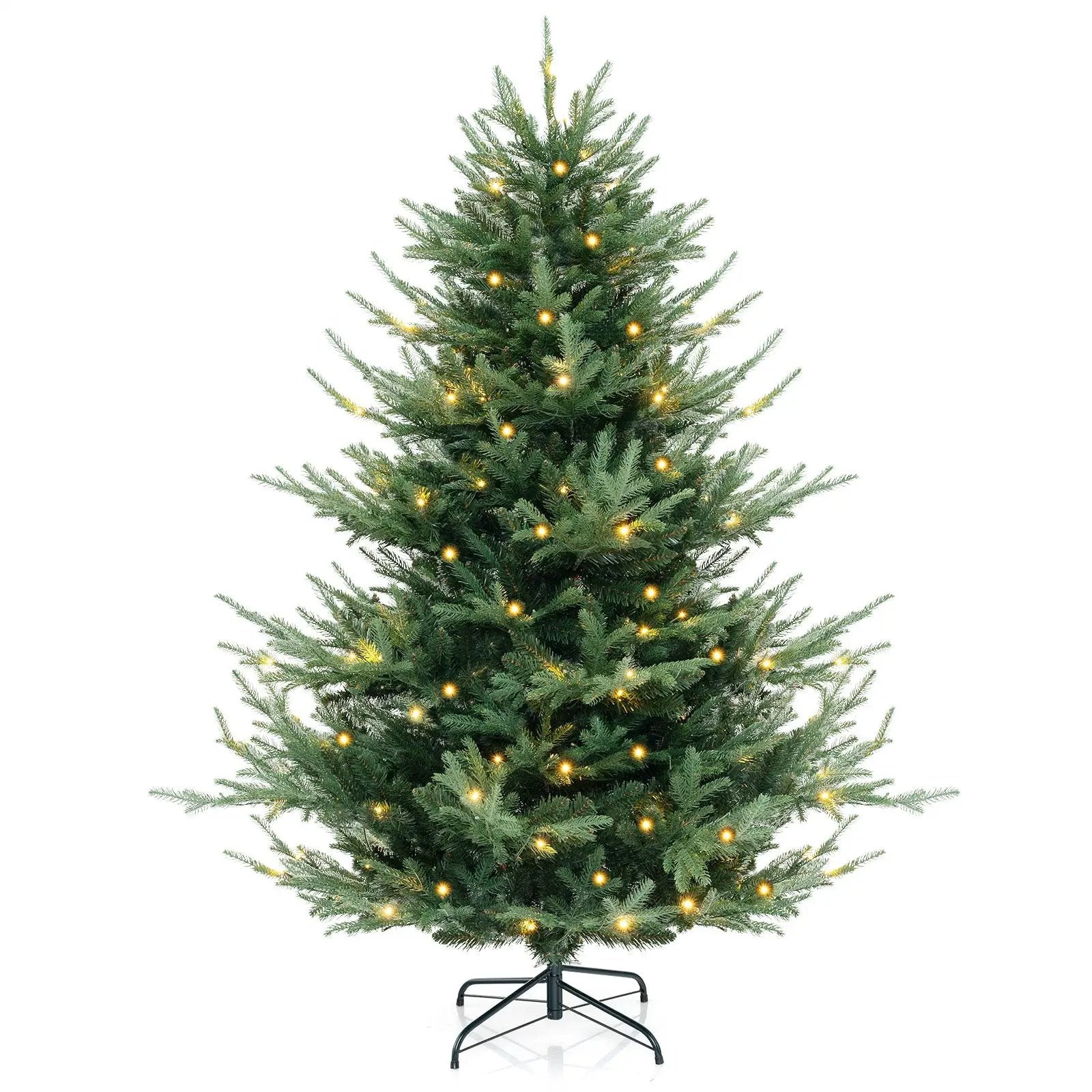 6 FT Pre-Lit Artificial Hinged Xmas Tree with 778 PVC and PE Branch Tips by DirectDeals