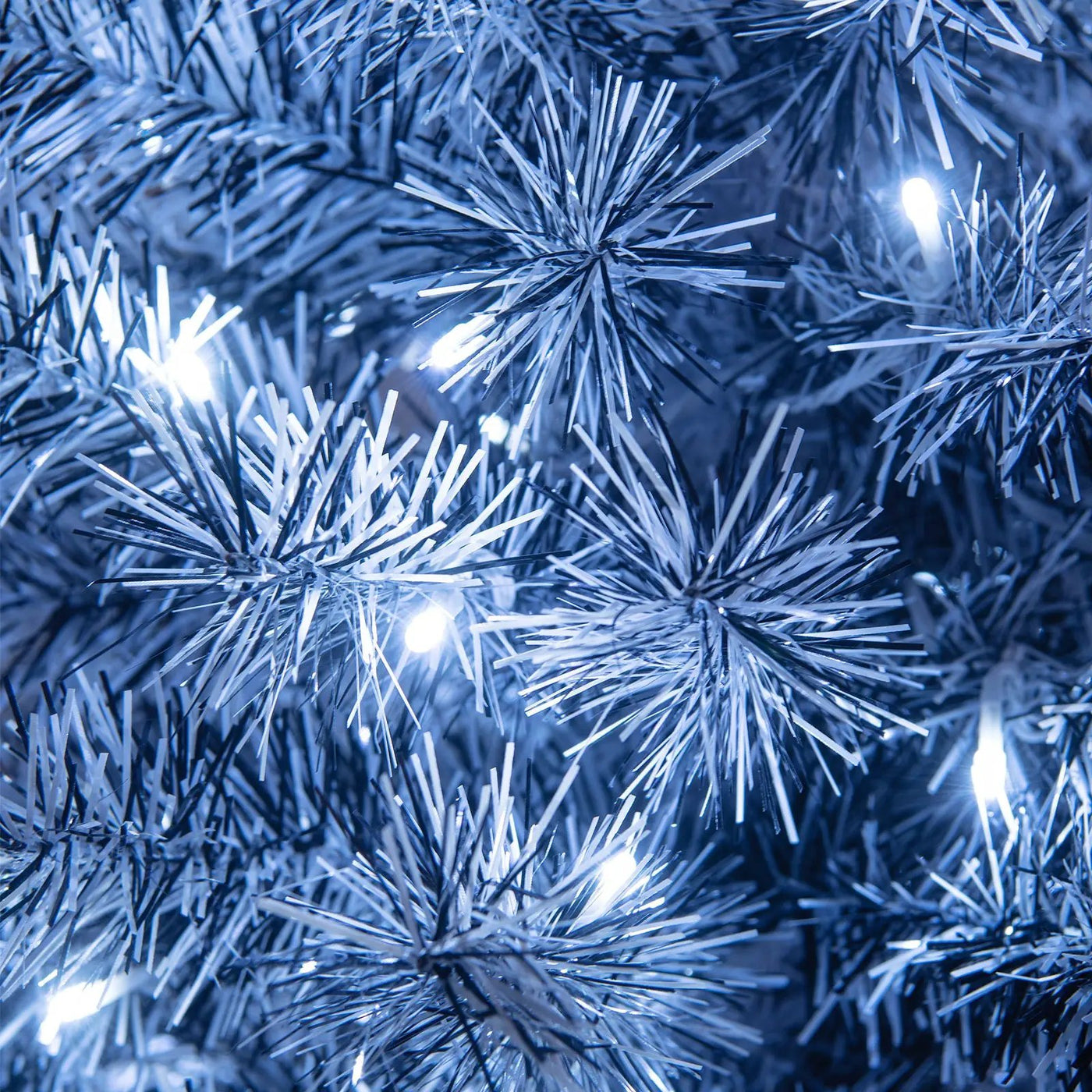 6 FT Pre-Lit Artificial Christmas Tree with 250 Cool-White LED Lights Black and White by DirectDeals