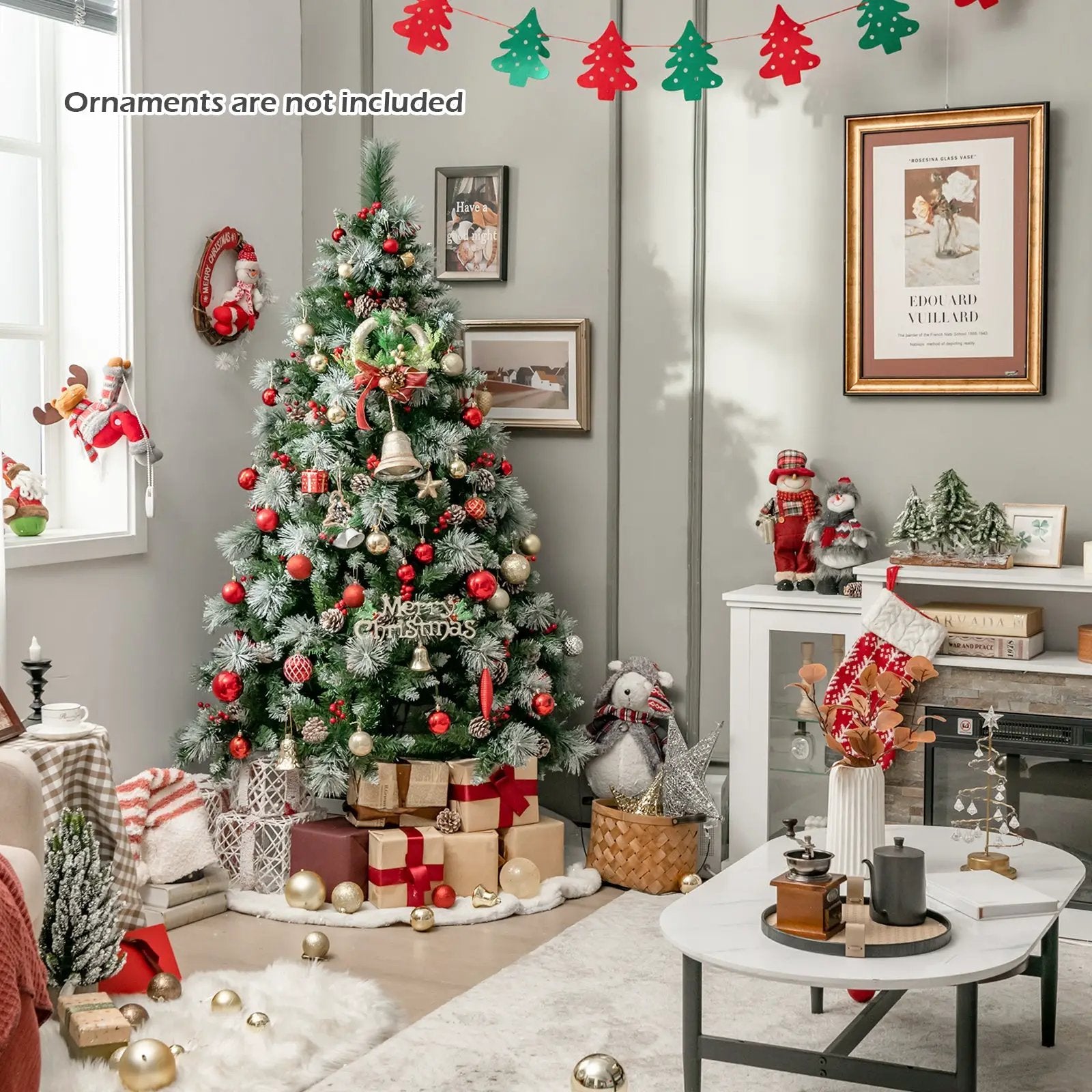 6 Feet Pre-Lit Artificial Christmas Tree with 350 LED Lights by DirectDeals