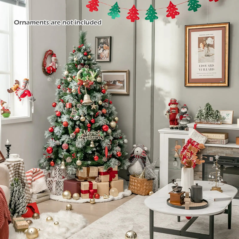 6 Feet Pre-Lit Artificial Christmas Tree with 350 LED Lights by DirectDeals