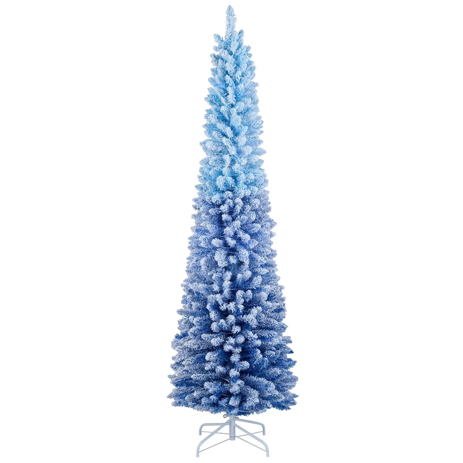 6/7 Feet Snow-flocked Artificial Christmas Tree with 220/290 Warm White LED Lights by DirectDeals